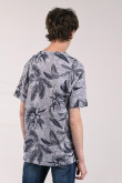 Camiseta estampada, cuello redondo, manga corta con estampado frente