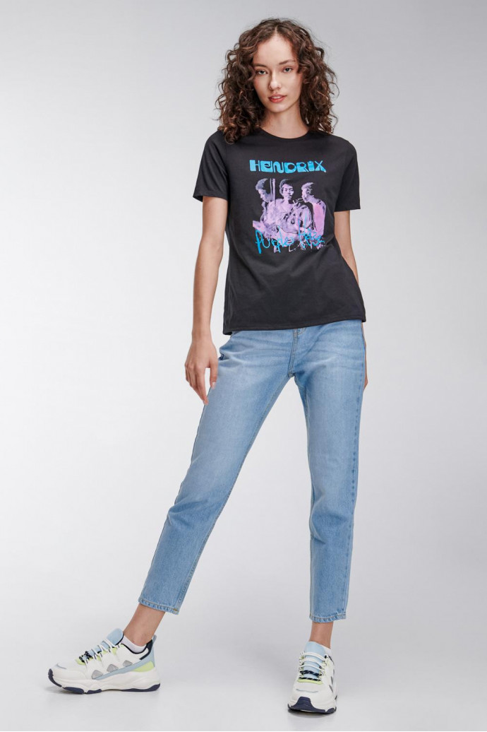 Camiseta, con estampado en frente, de Jimi Hendrix