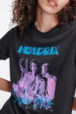 Camiseta, con estampado en frente, de Jimi Hendrix