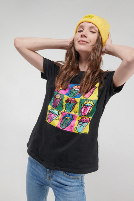 Camiseta, estampado de Rolling Stones