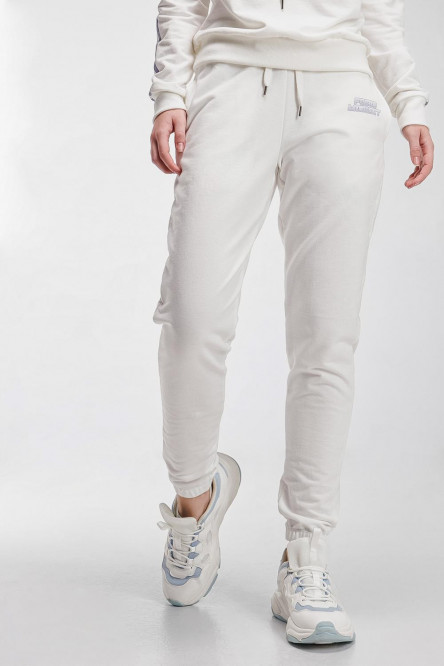 Pantalon jogger, unicolor, con bolsillos en costado