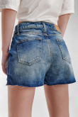 Short denim tiro alto