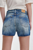 Short denim tiro alto