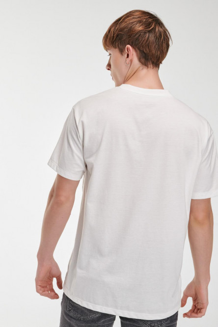 Camiseta estampada, cuello redondo, manga corta