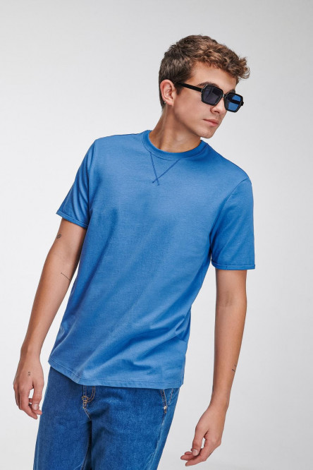 Camiseta unicolor manga corta