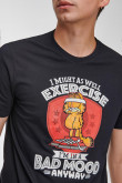 Camiseta manga corta, estampada de Garfield.