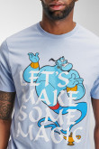 Camiseta del Genio de Aladdín azul clara manga corta