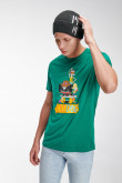 Camiseta manga corta estampado de CatDog.
