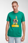 Camiseta manga corta estampado de CatDog.