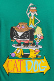 Camiseta manga corta estampado de CatDog.