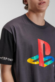 Camiseta cuello redondo, manga corta estampada de PlayStation.
