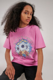 Camiseta básica manga corta estampada.