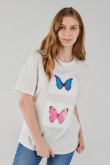 Camiseta básica manga corta estampada.