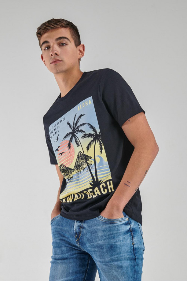camiseta Manga corta estampada.