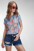 short Denim tiro alto