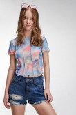 short Denim tiro alto