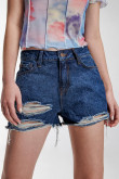 short Denim tiro alto