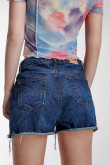 short Denim tiro alto