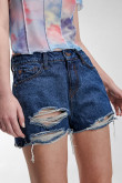 short Denim tiro alto