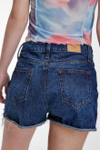 short Denim tiro alto