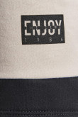 Bermuda fit con estampado en frente inferior