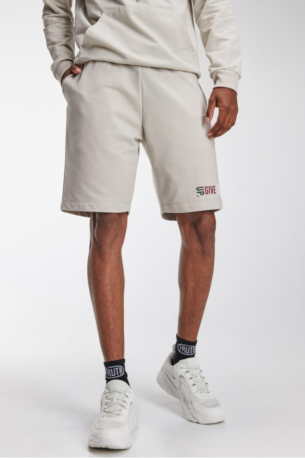 Bermuda loungewear con estampado en frente inferior