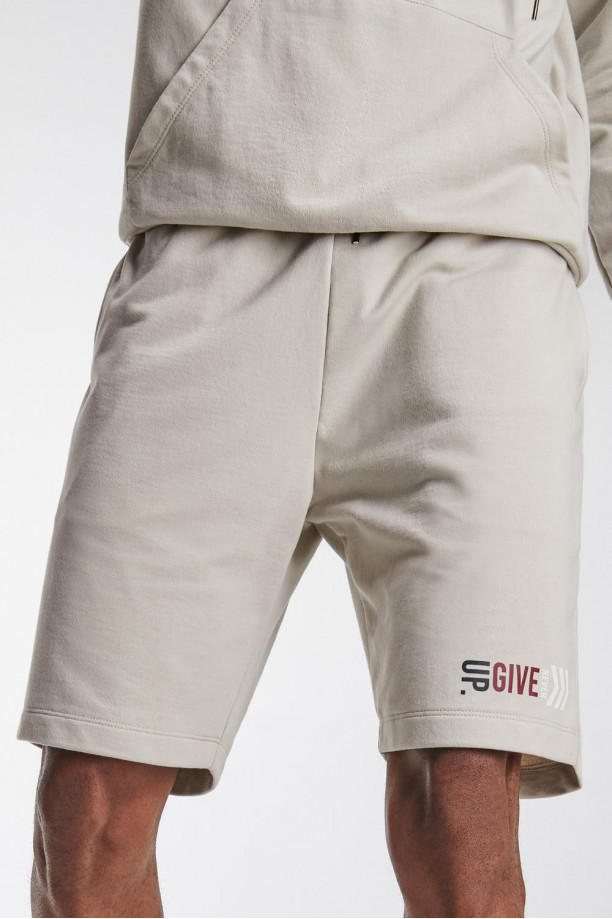 Bermuda loungewear con estampado en frente inferior