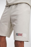 Bermuda loungewear con estampado en frente inferior