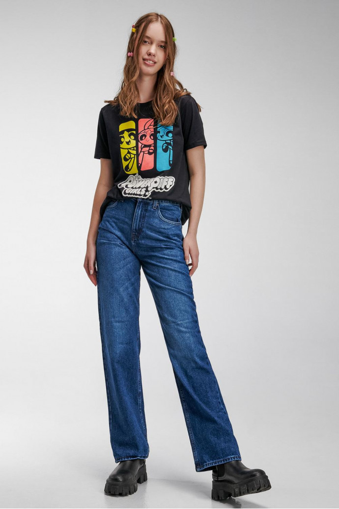 Camiseta manga corta, estampado de Chicas Superpoderosas.