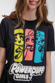 Camiseta manga corta, estampado de Chicas Superpoderosas.