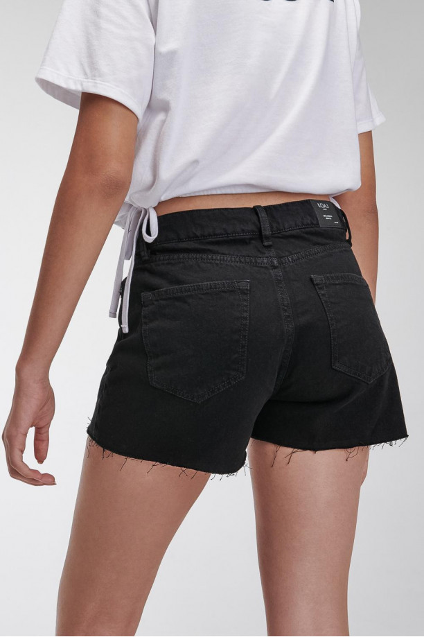 Short denim tiro alto