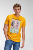 Camiseta básica manga corta estampada