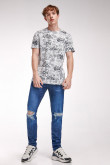 Camiseta manga corta estampada