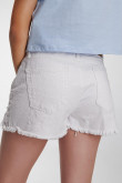 Short denim tiro alto