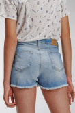Short denim tiro alto