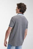 Camiseta Polo unicolor, puños y cuello tejidos