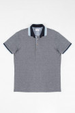 Camiseta Polo unicolor, puños y cuello tejidos