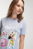 Camiseta manga corta de Alicia en el país de las maravillas