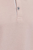 Camiseta polo manga corta rosada y cuello tejido
