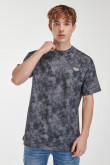 Camiseta estampada, cuello redondo, manga corta con estampado