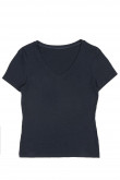 Camiseta básica, manga corta con cuello en V