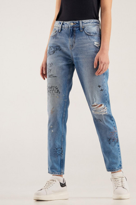 Jean boyfriend con rotos