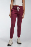 Pantalon jogger, unicolor, con bolsillos en costado