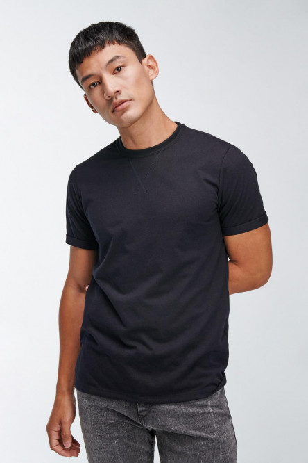 Camiseta unicolor manga corta