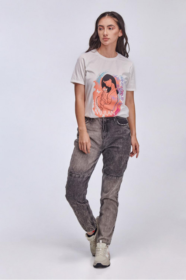 Camiseta, estampado de la princesa Mulan