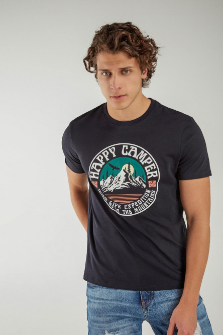 Camiseta manga corta estampada.