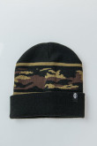 Gorro tejido con franja