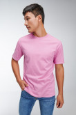 Camiseta básica manga corta unicolor.