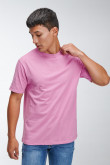 Camiseta básica manga corta unicolor.