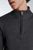 Suéter cuello alto con cremallera